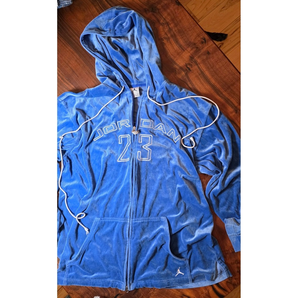 JORDAN 23 VINTAGE VELOUR HOODIE  DEADSTOCK STREETWEAR Y2K RARE COLLECTOR 80'S 90